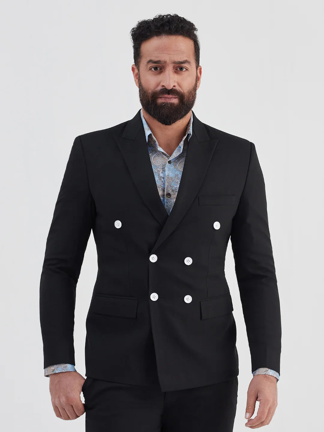 Black Double Breasted Suit