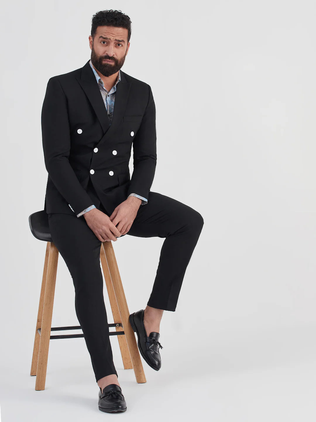 Black Double Breasted Suit