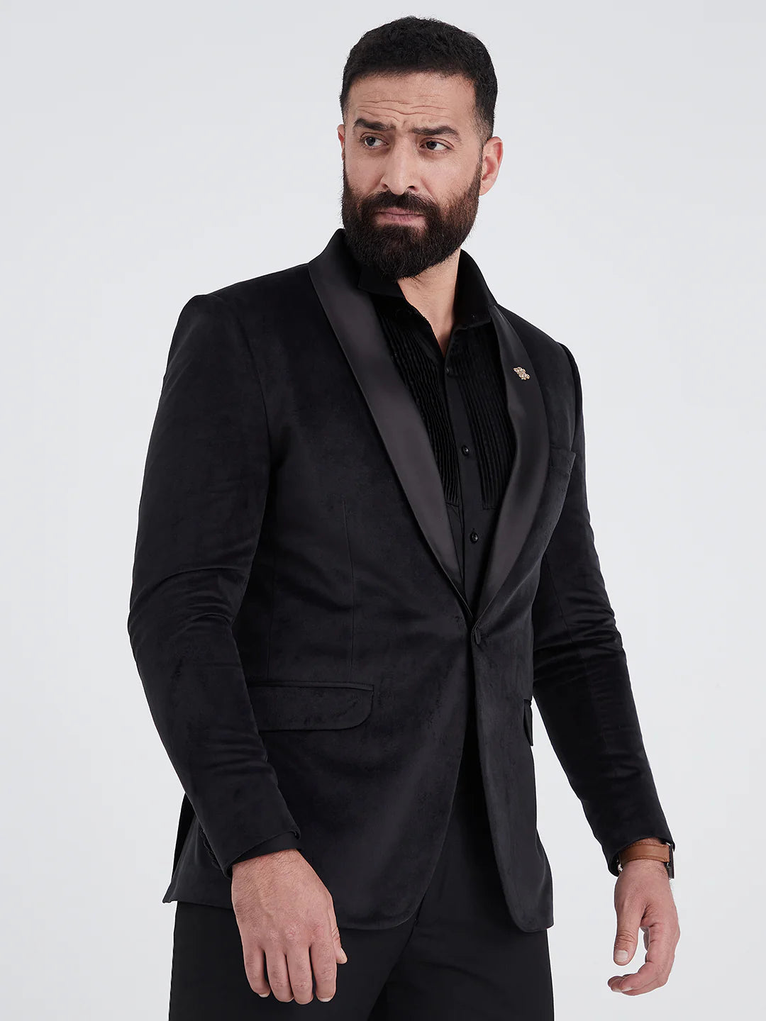 Black Velvet Tuxedo Suit