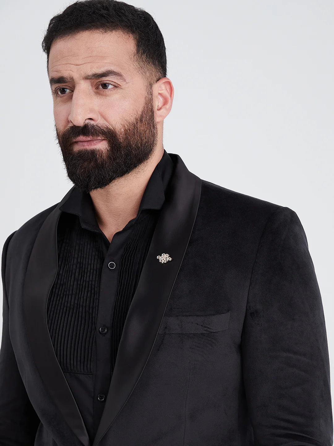 Black Velvet Tuxedo Suit