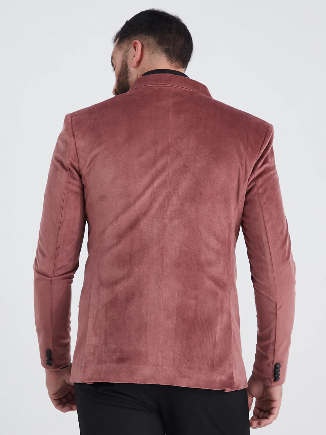 Pink Velvet Double Breasted Suit