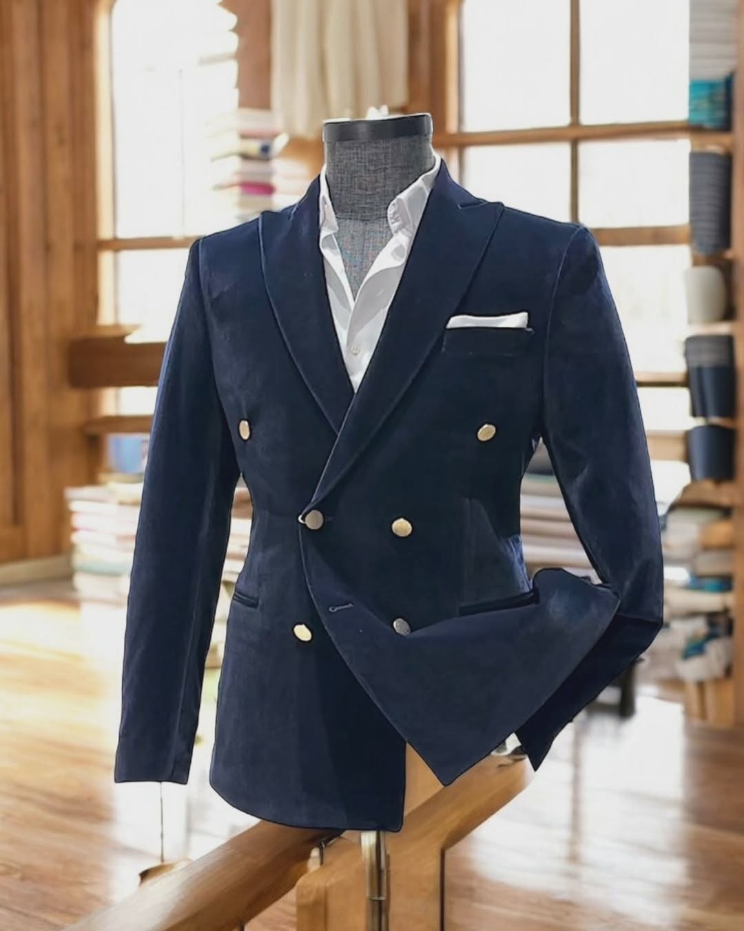 Navy Double Breasted Suit