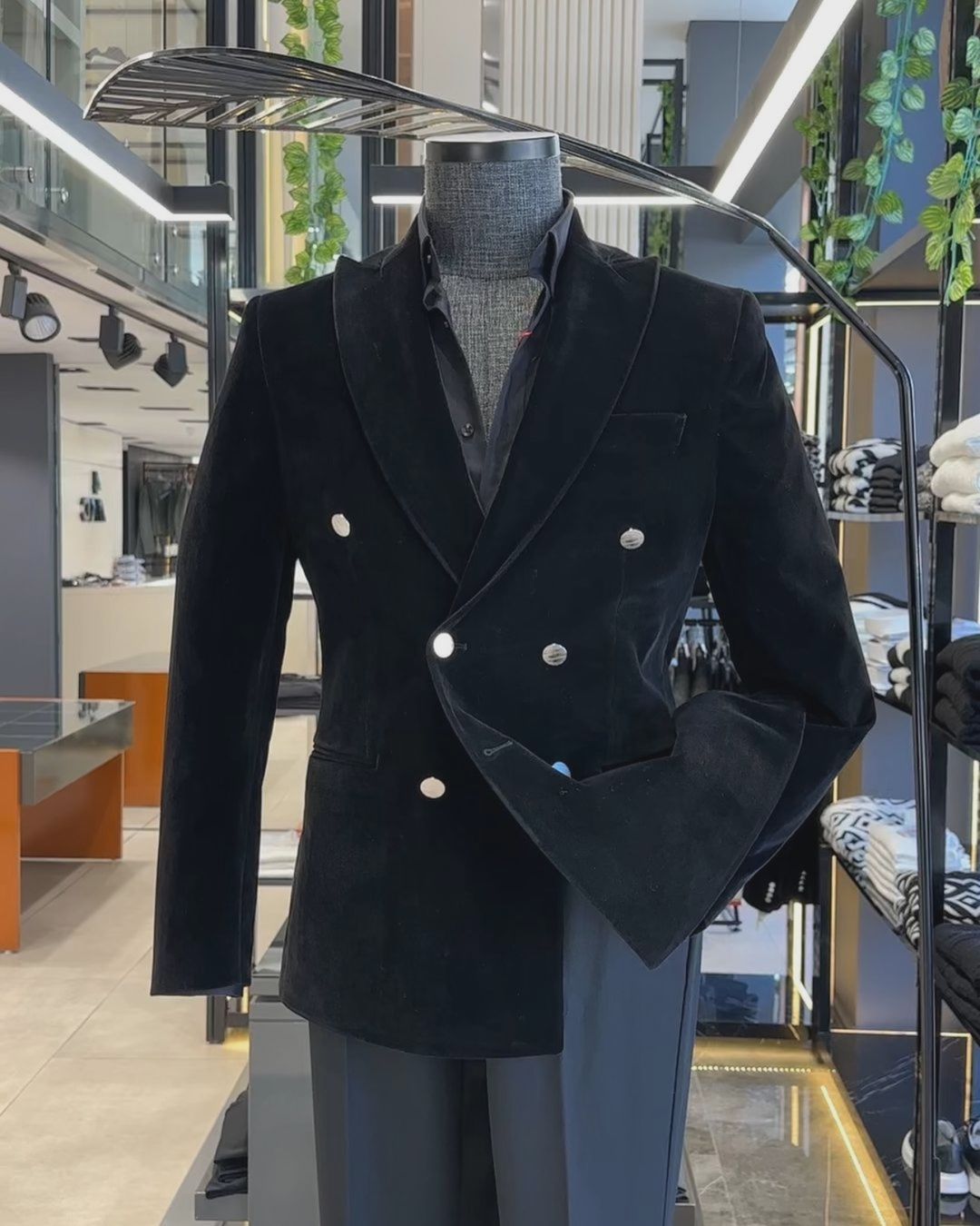Black Double Breasted Suit