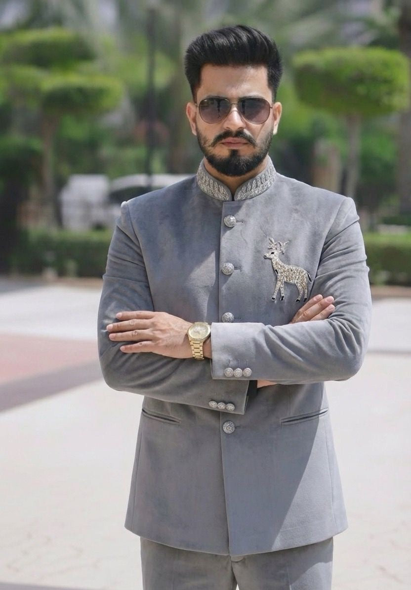 Bandhgala Suit With Handwork