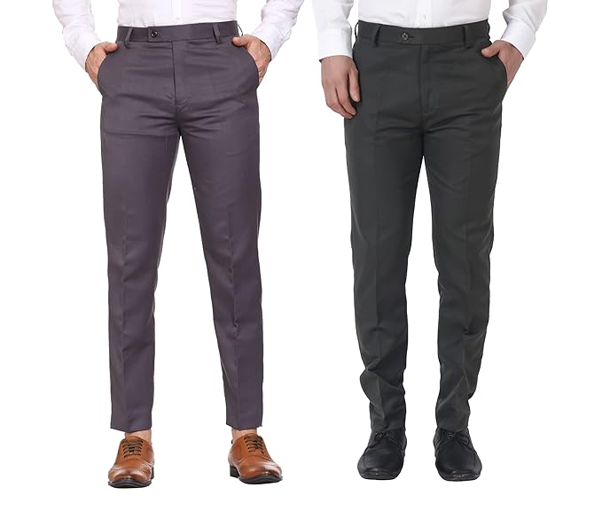 Dark Grey & Black Formal Pant Combo