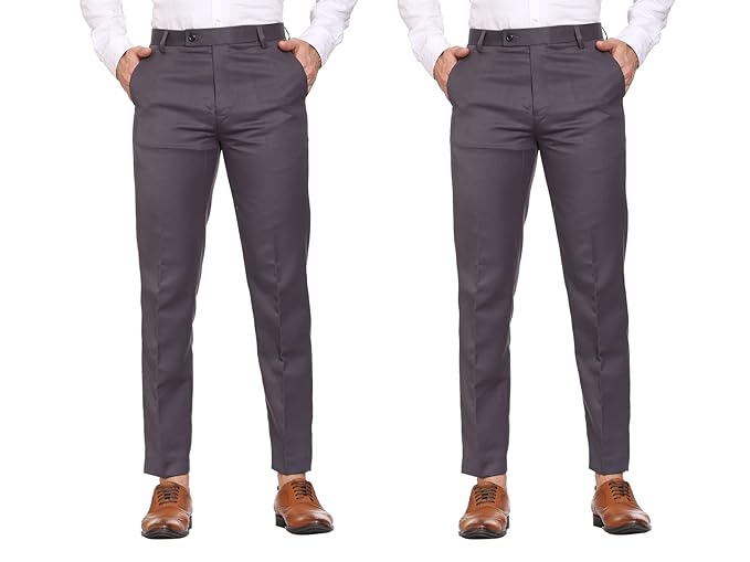 Dark Grey & Dark Grey Formal Pant Combo