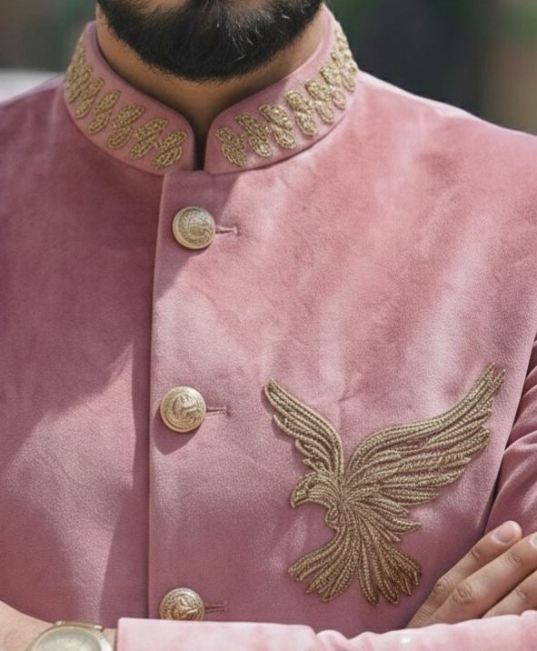 Bandhgala Suit With Handwork