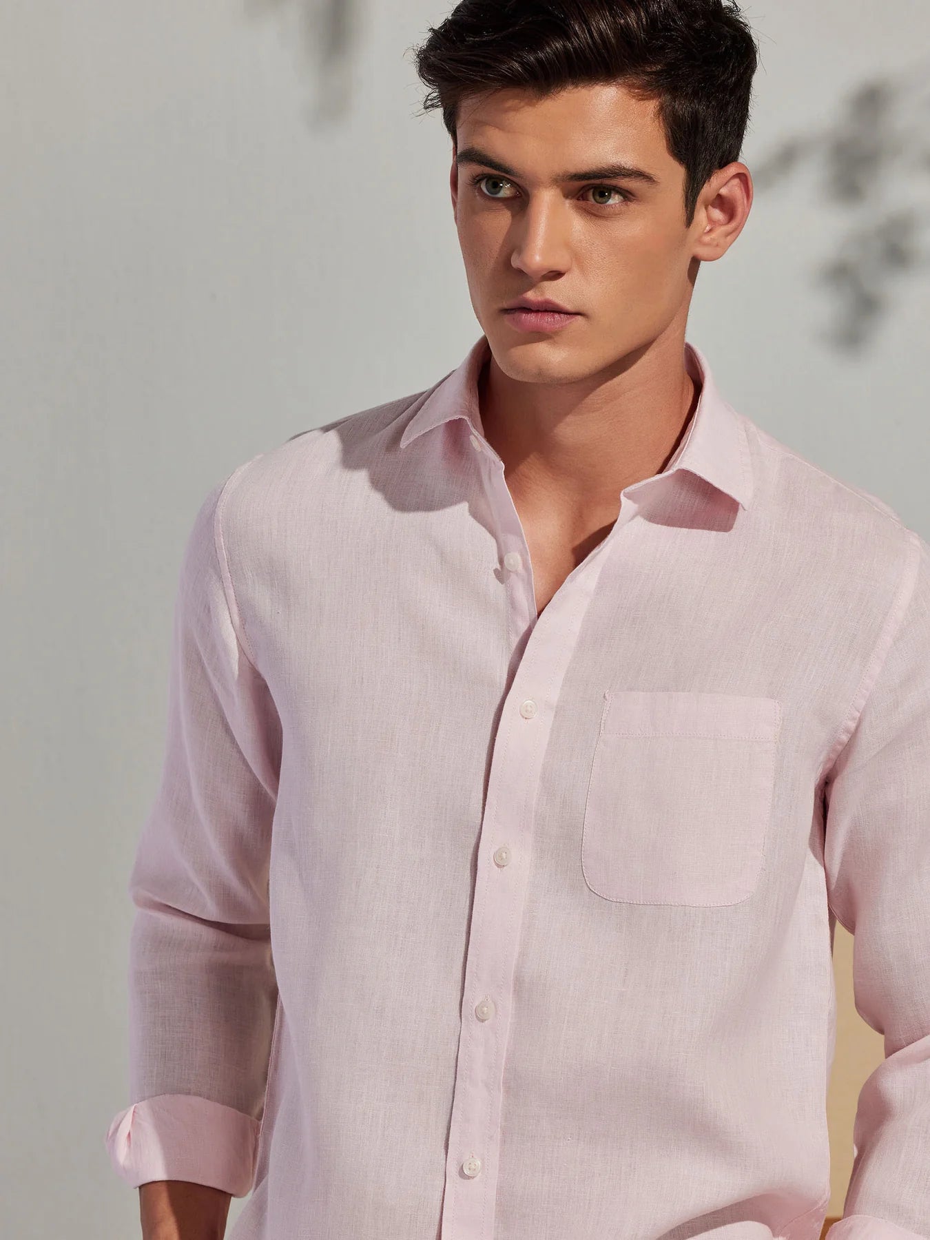 PREMIUM LINEN SHIRT LIGHT PINK full sleeve