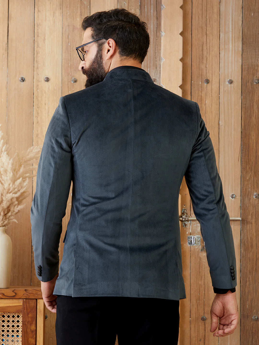 Grey Velvet Jodhpuri