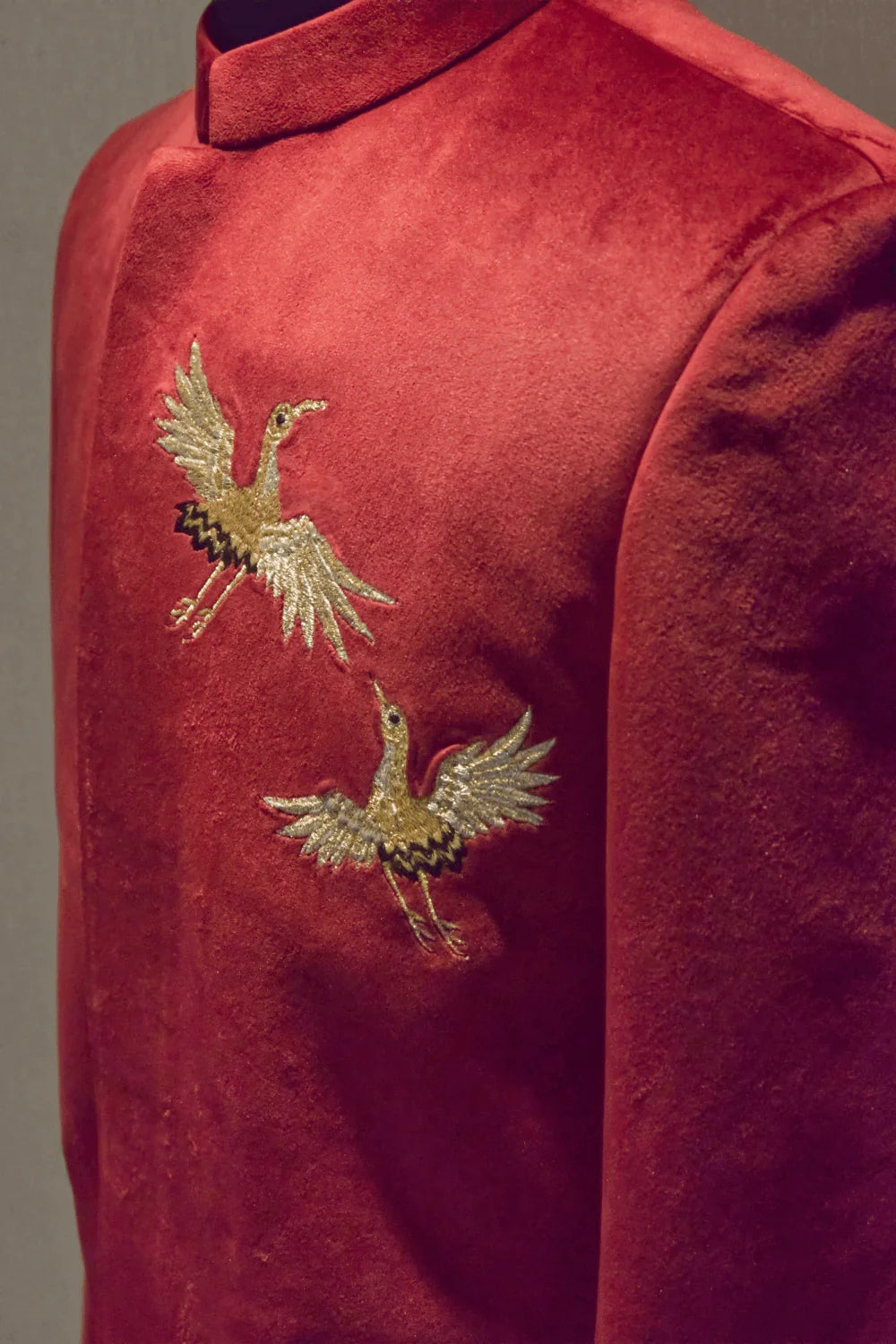 Mehroon Bandhgala With Handwork