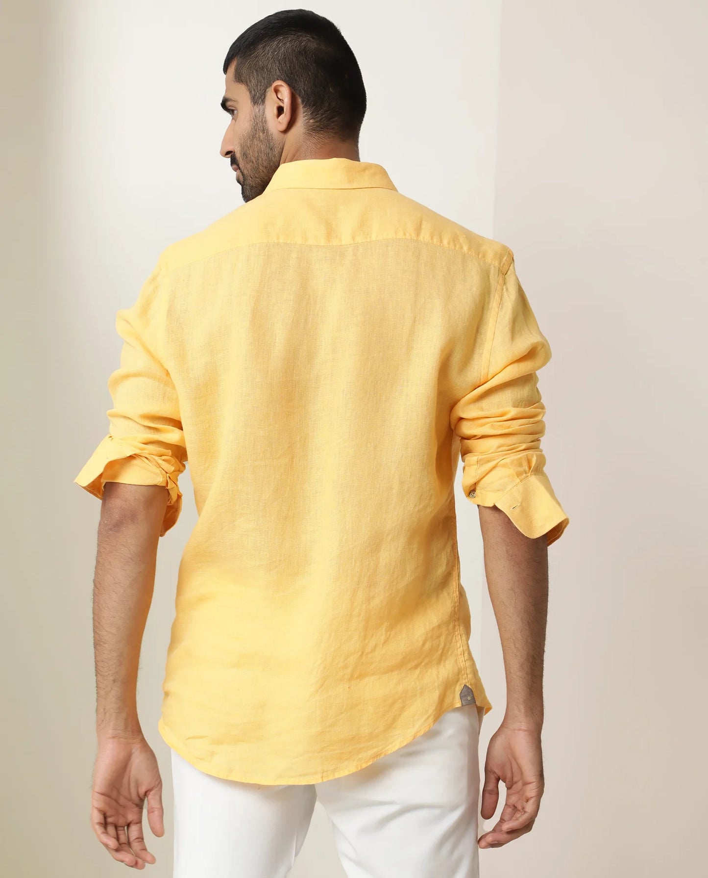 PREMIUM LINEN SHIRT yellow full sleeve