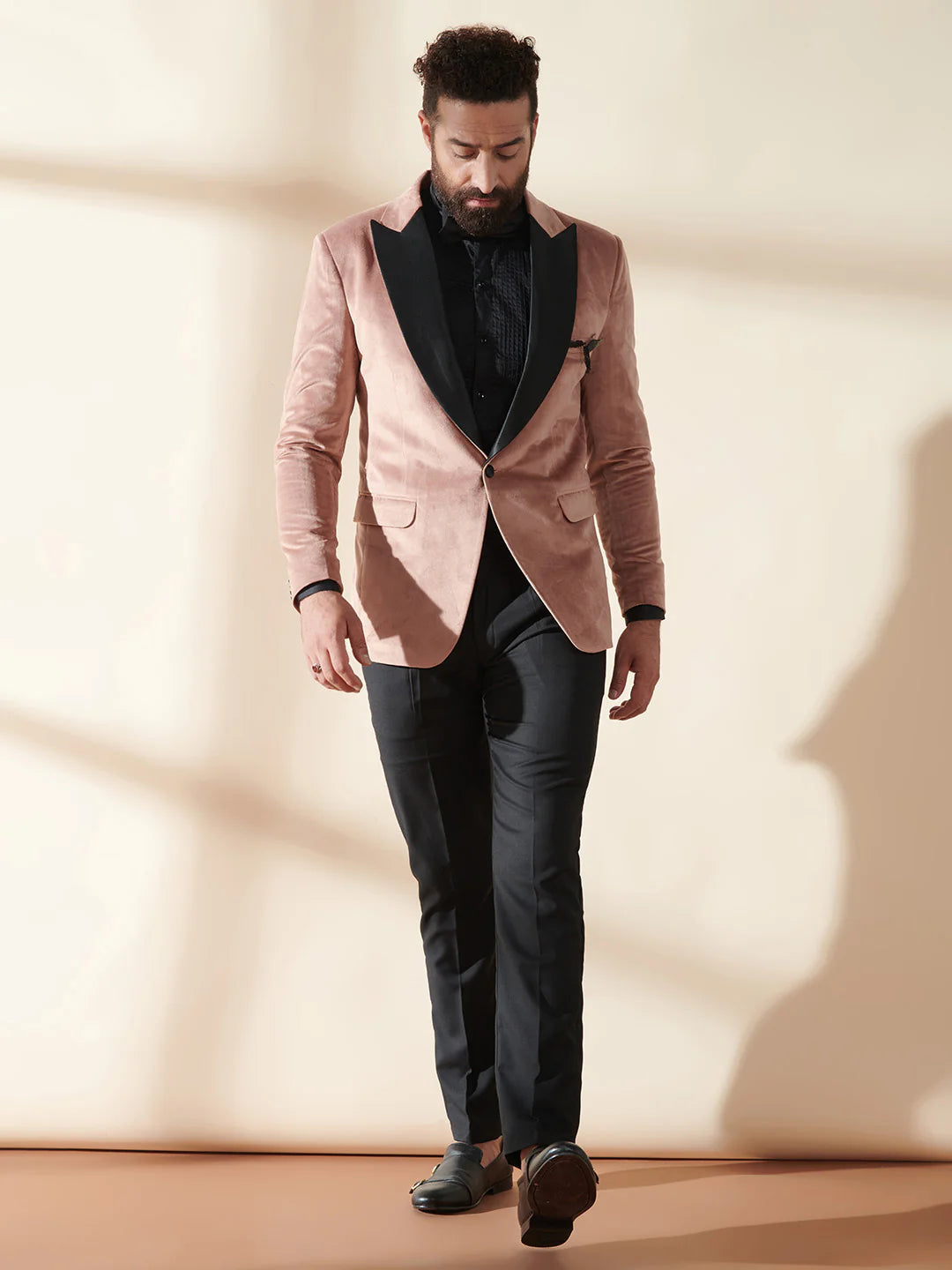 Pink Velvet Tuxedo Suit