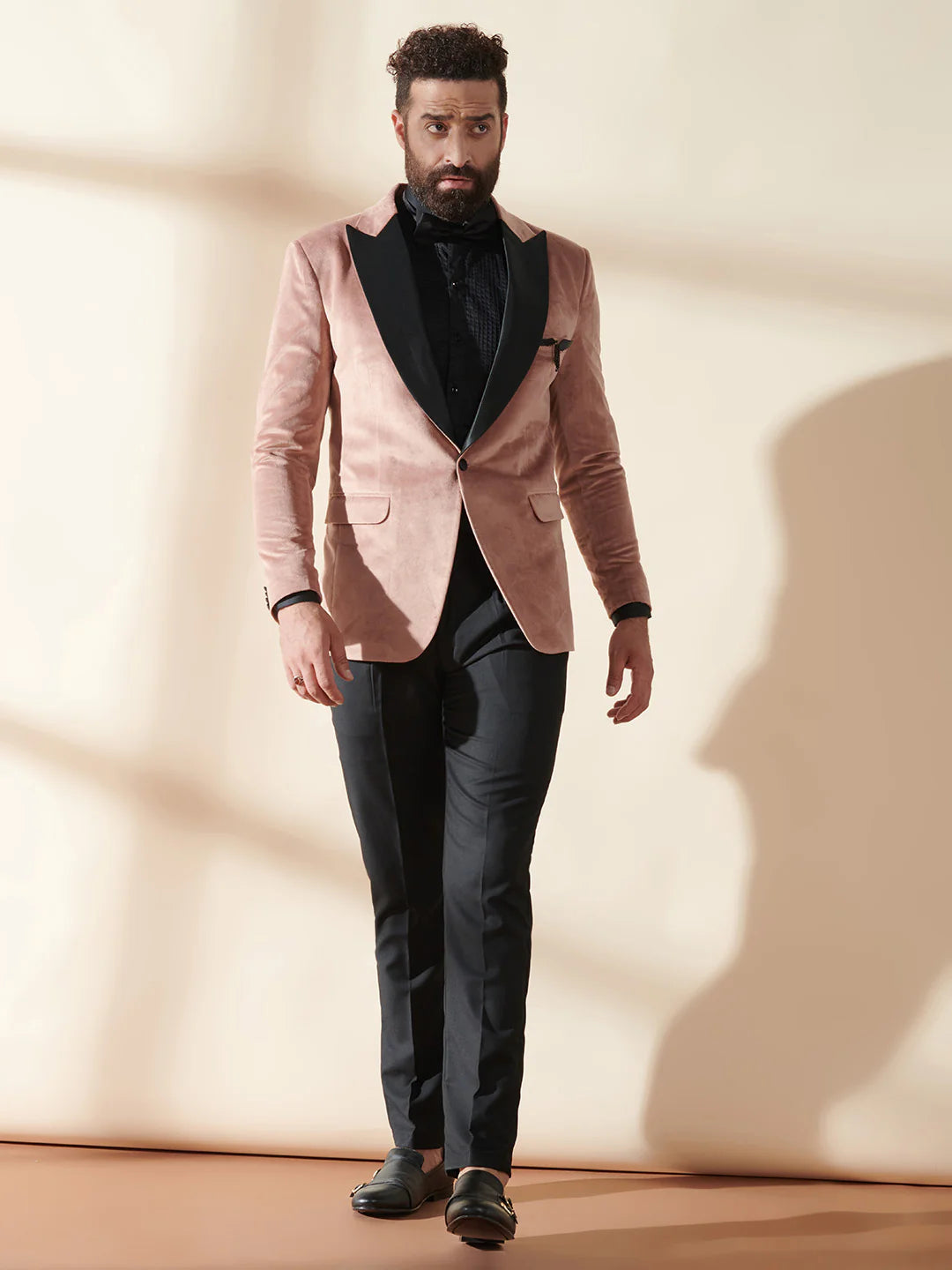 Pink Velvet Tuxedo Suit