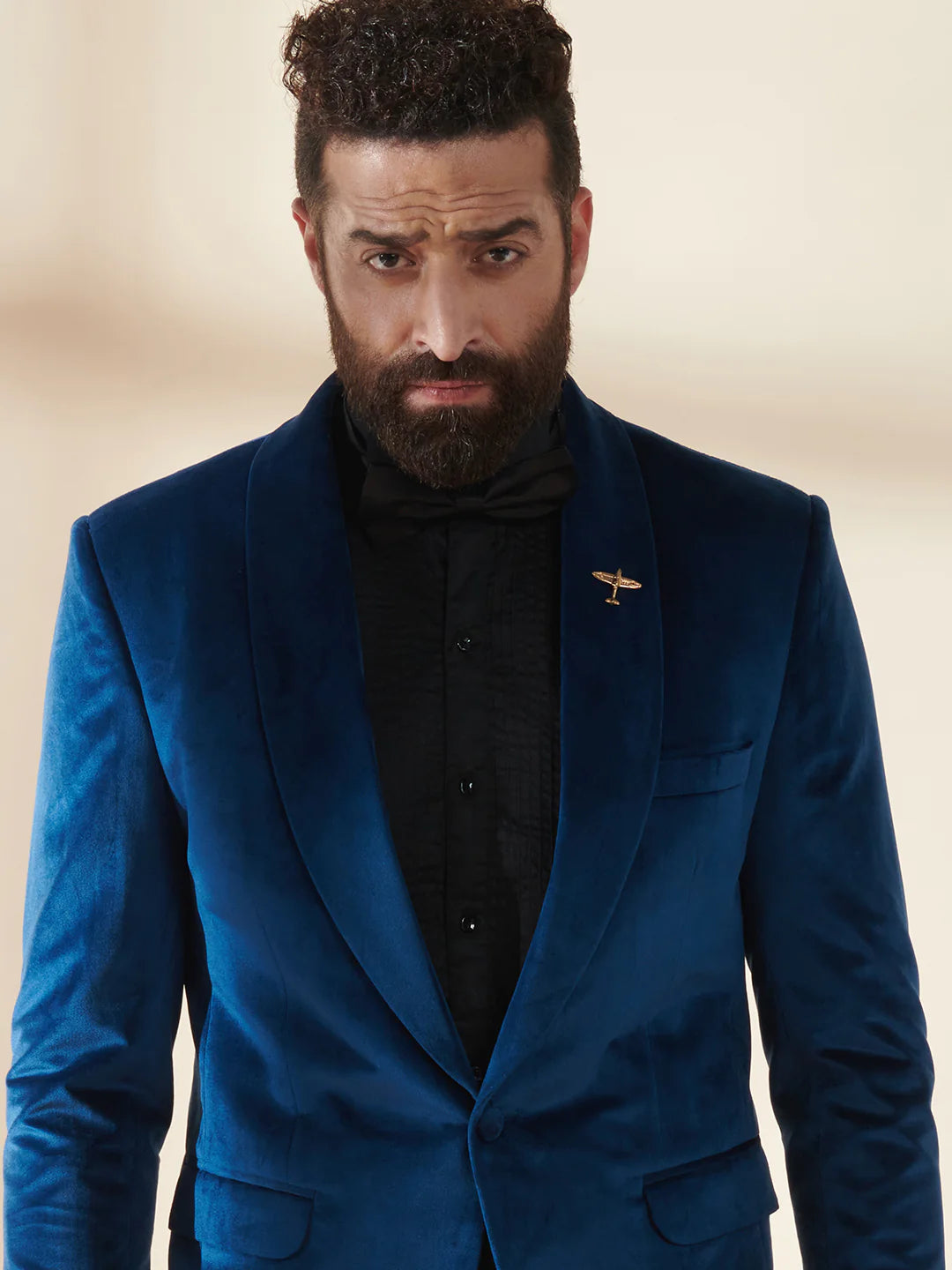 Blue Velvet Single Button Suit