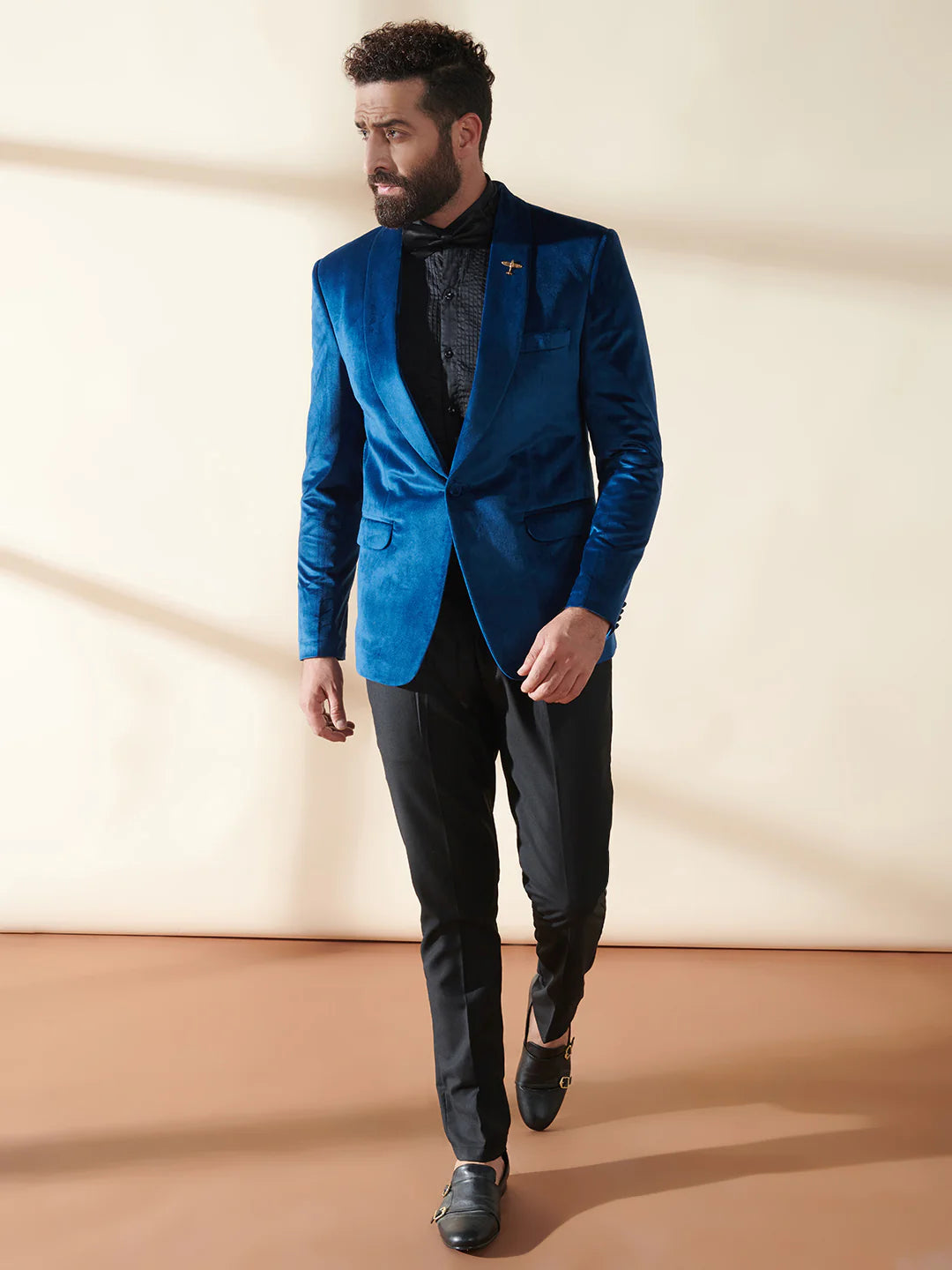 Blue Velvet Single Button Suit