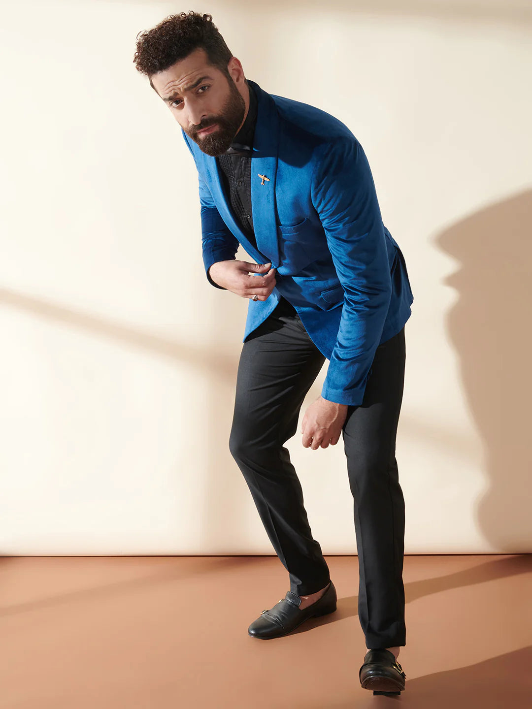 Blue Velvet Single Button Suit