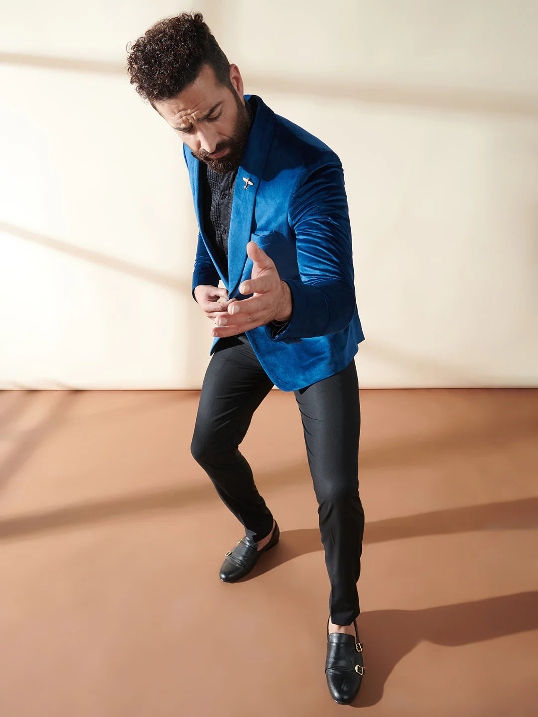 Blue Velvet Single Button Suit