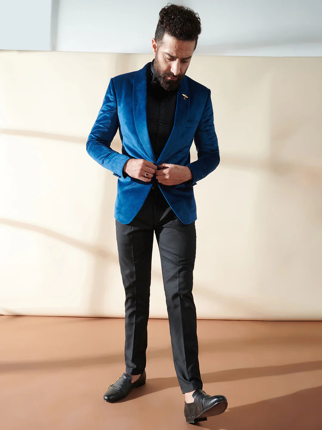 Blue Velvet Single Button Suit