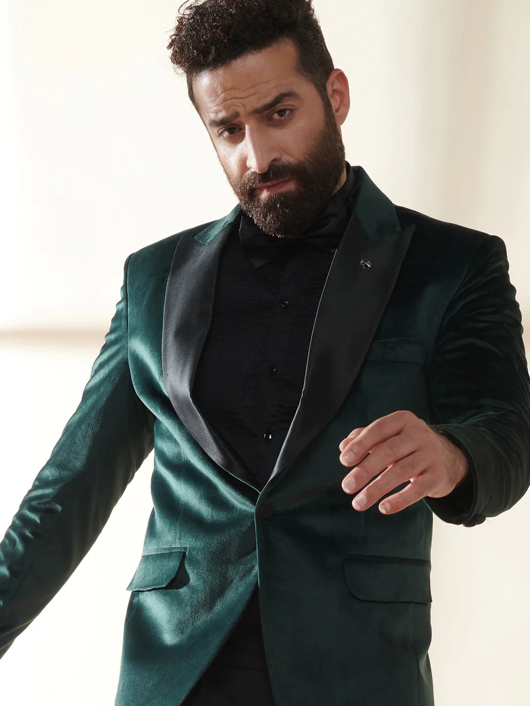 Dark Green Velvet Tuxedo Suit