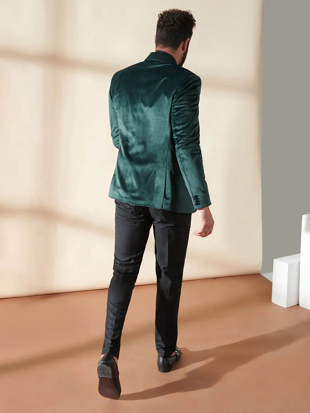 Dark Green Velvet Tuxedo Suit