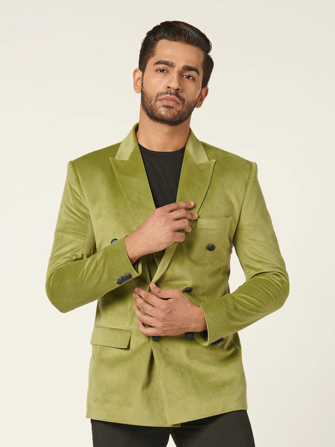 Green Velvet Double Breasted Suit