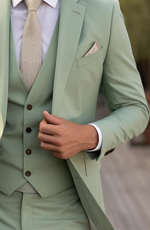 MEN'S LIGHT GREEN BLAZER SUIT