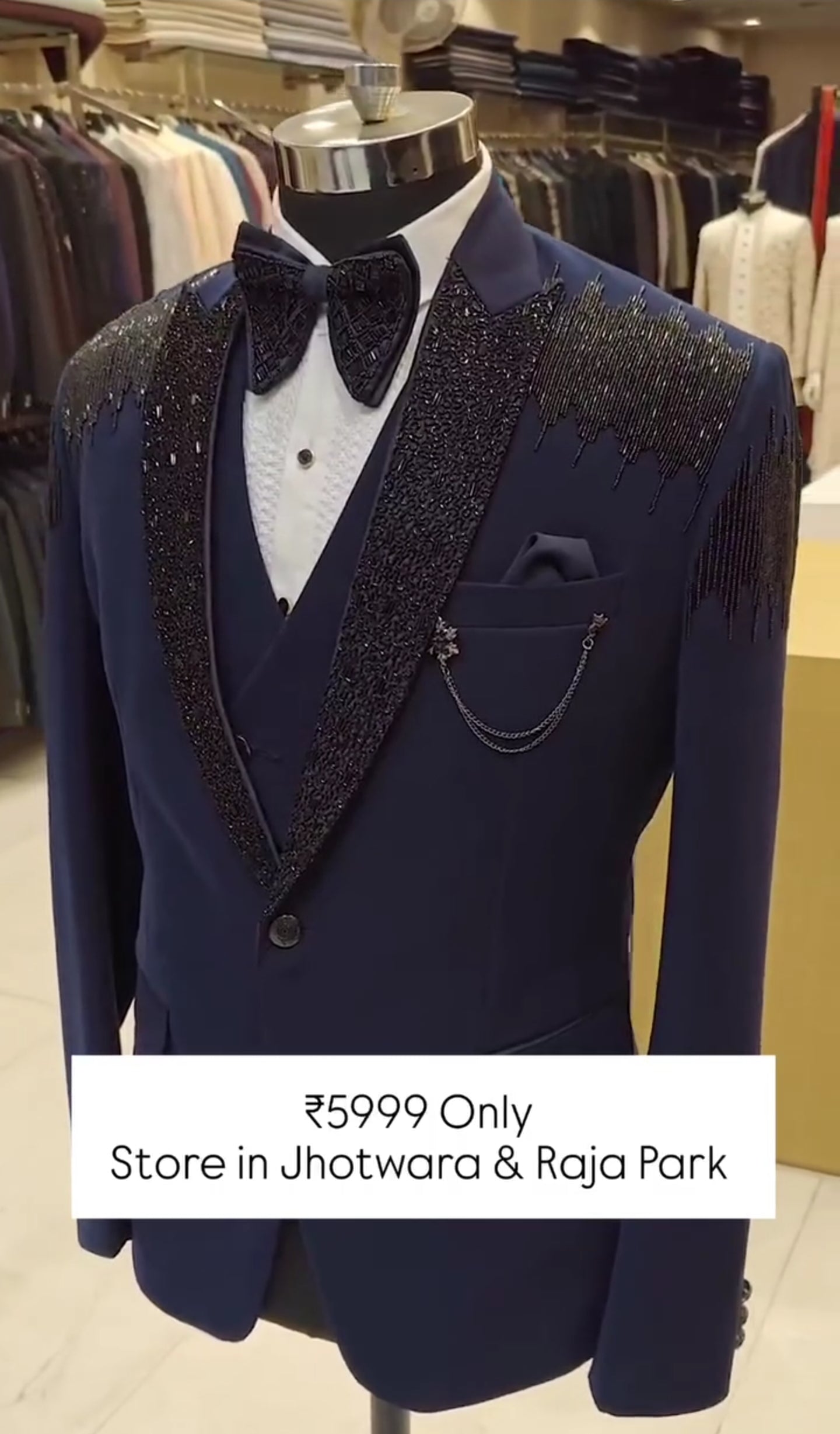 Black Suit With Handwork
