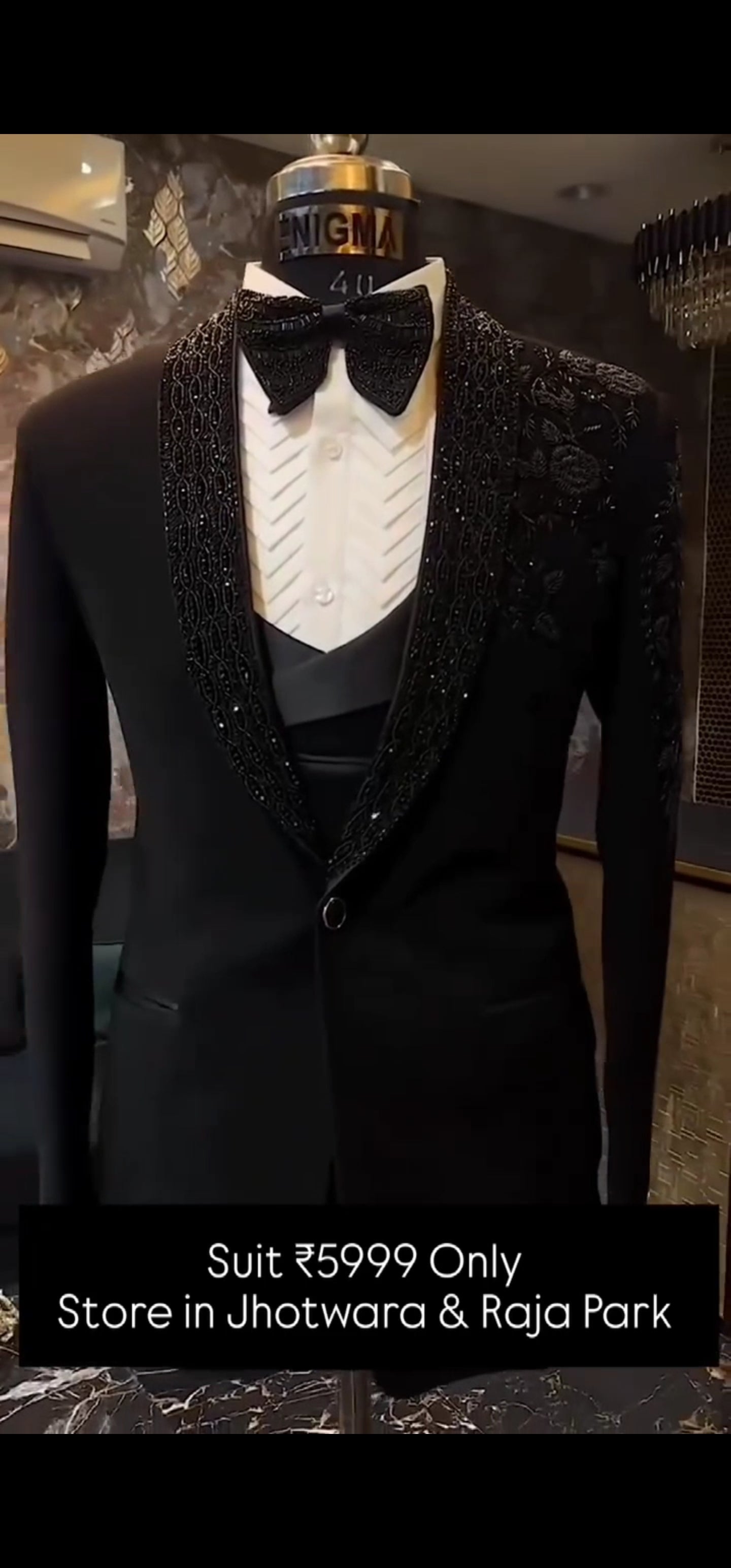 Black Suit With Handwork