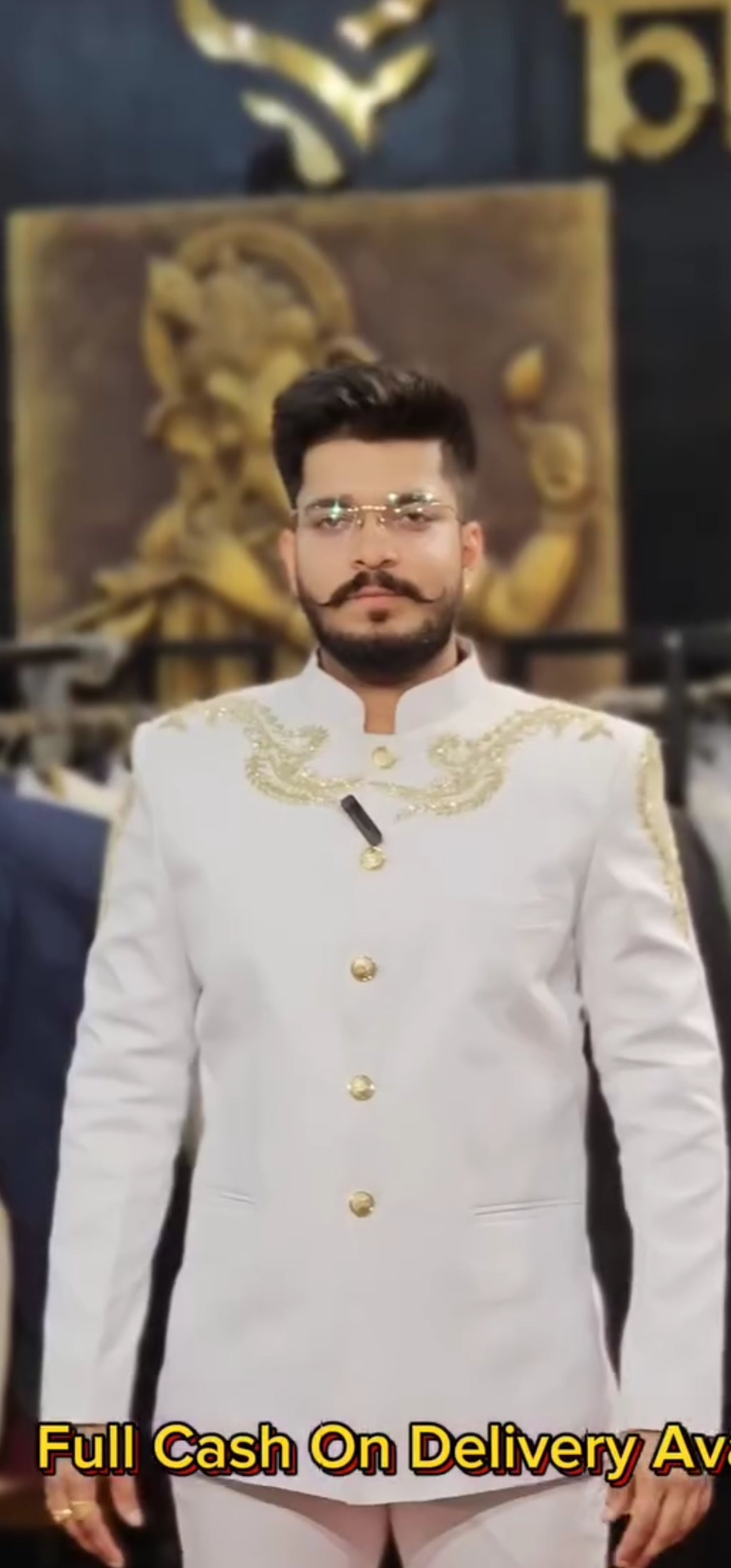 White Bandhgala With Handwork