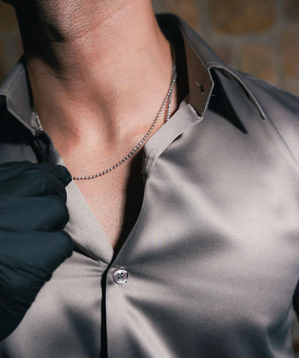 Light Grey Solid Shirt