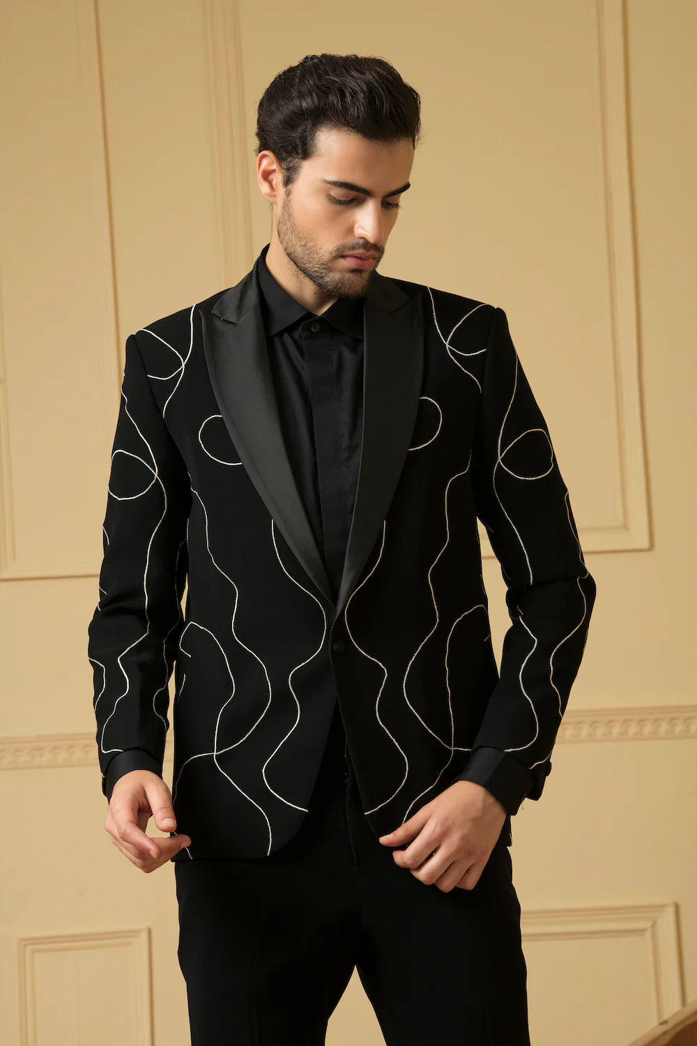 Black Suit With Handwork Coading