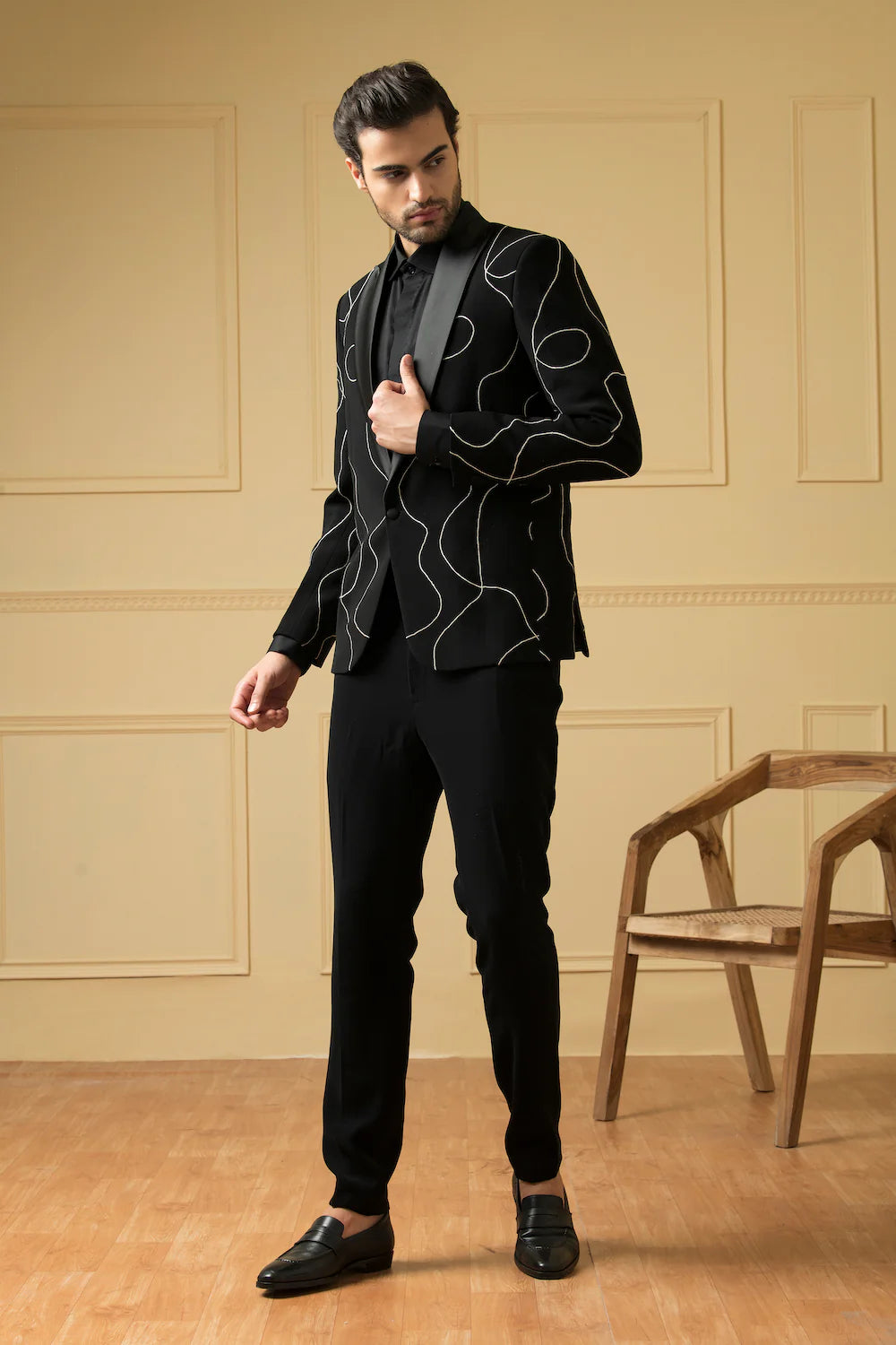 Black Suit With Handwork Coading