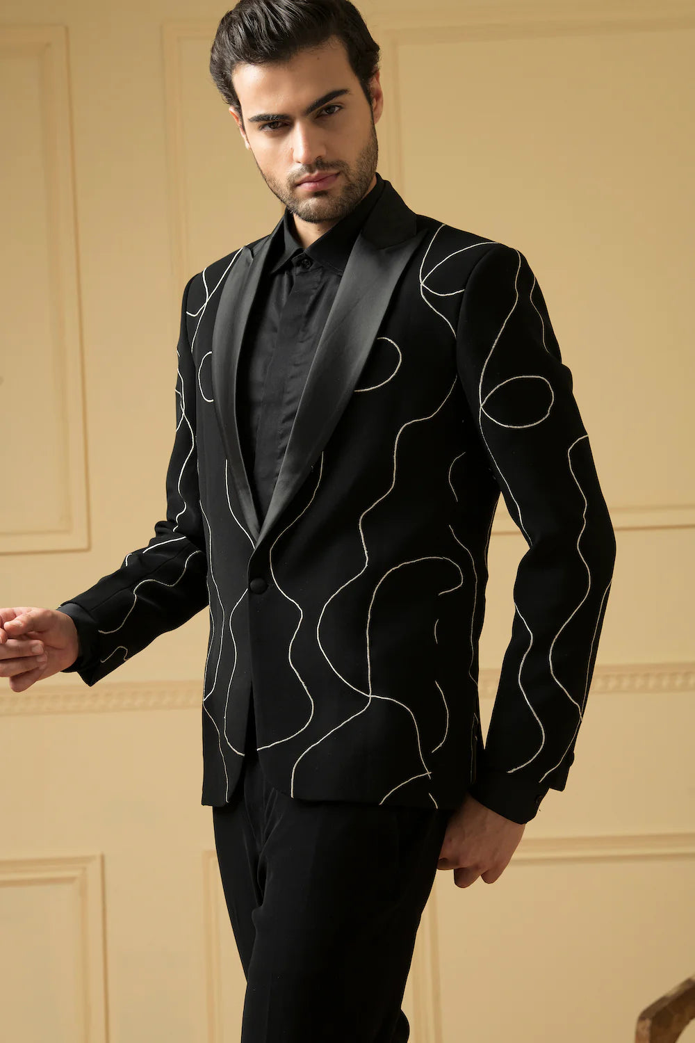 Black Suit With Handwork Coading