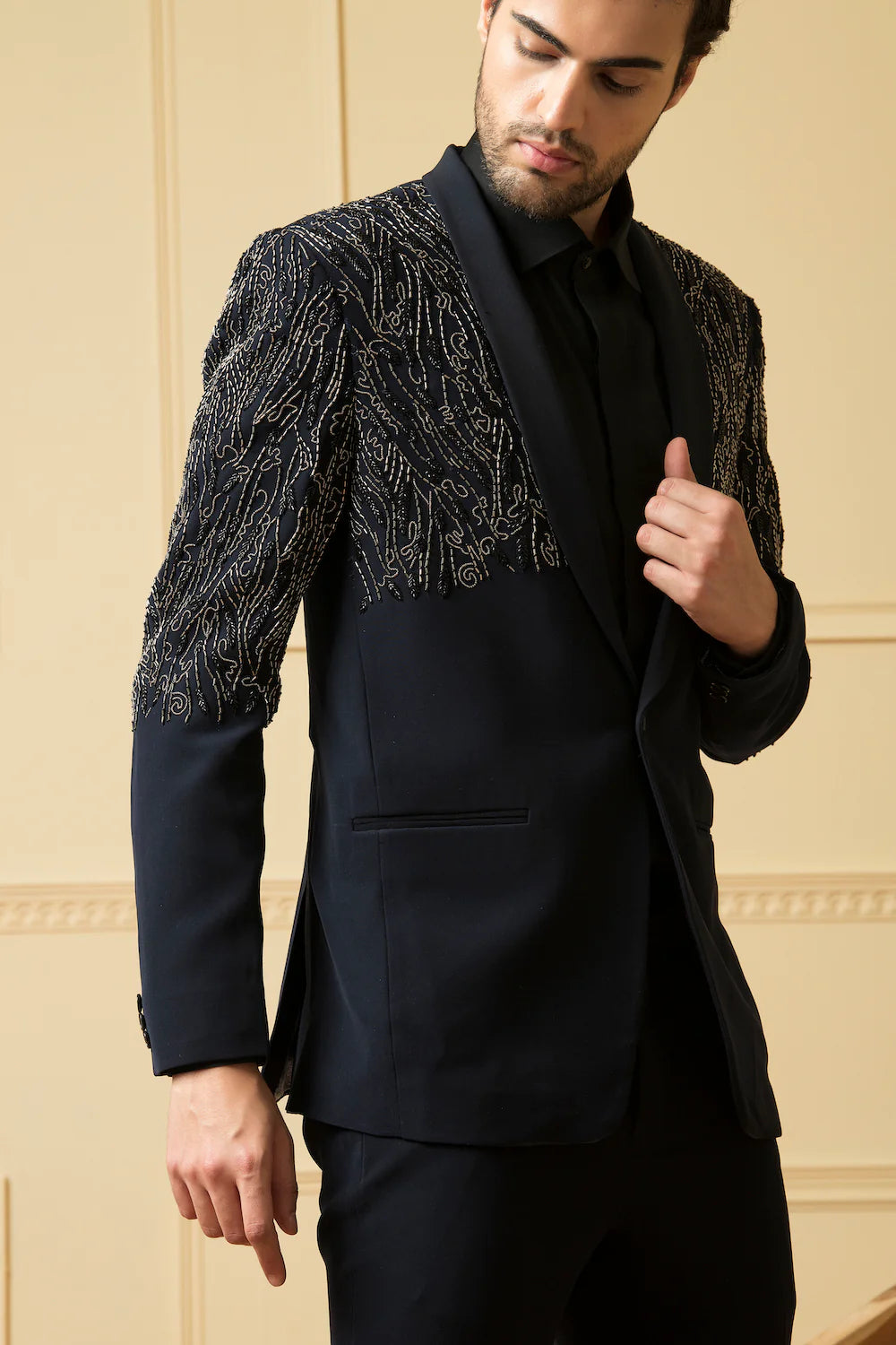 Black Suit With Handwork Coading