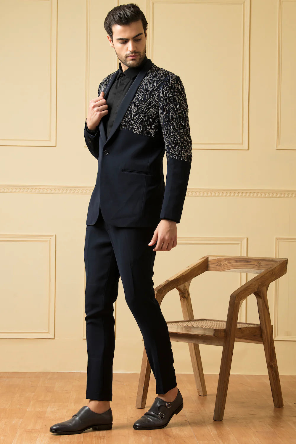 Black Suit With Handwork Coading