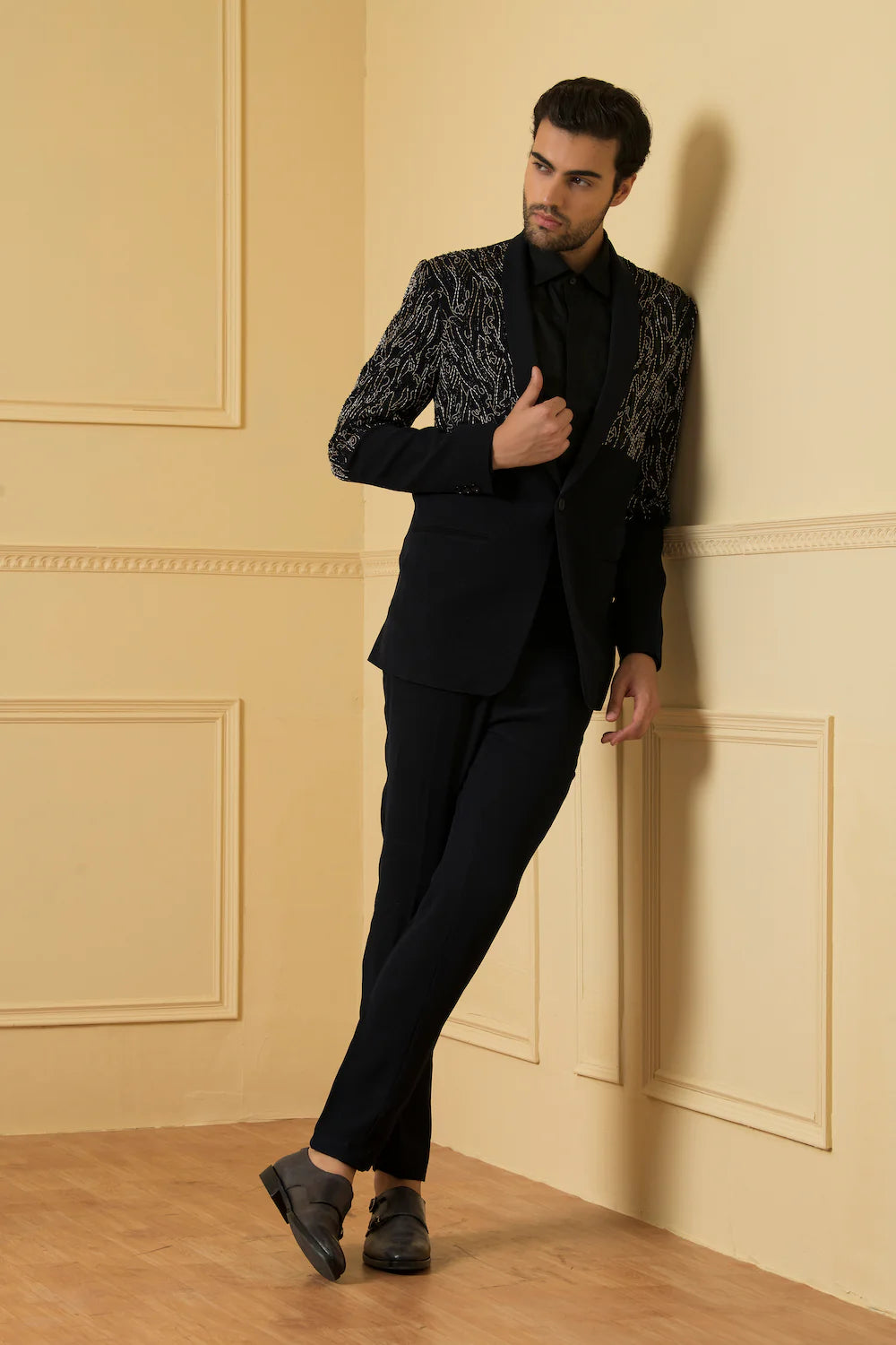 Black Suit With Handwork Coading