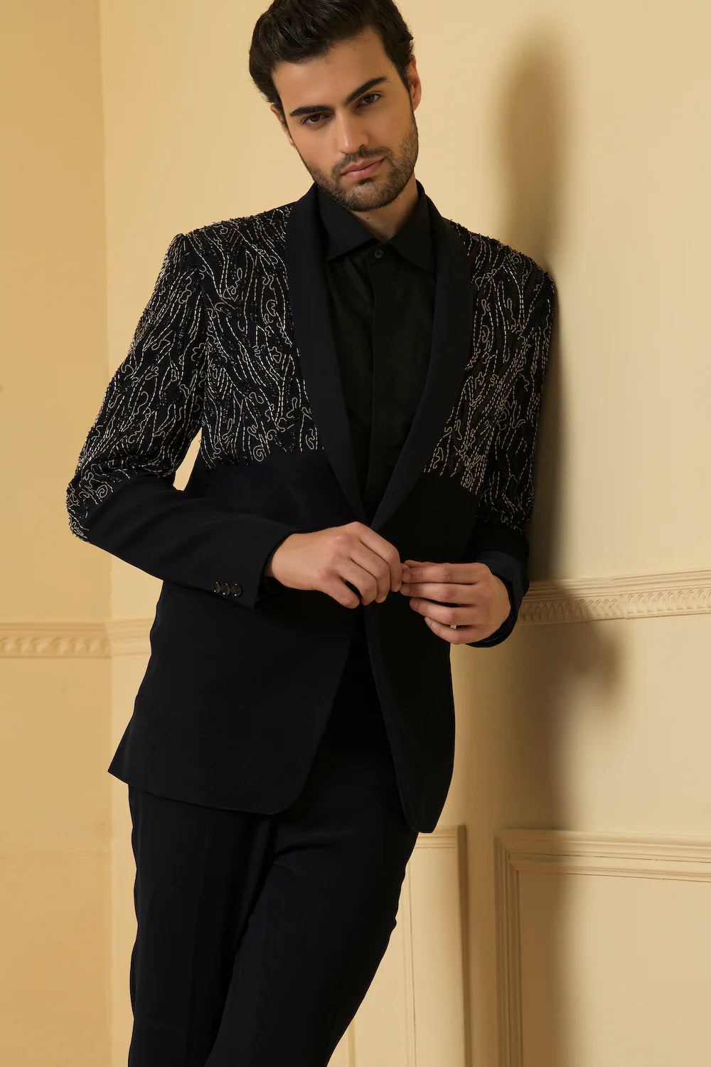 Black Suit With Handwork Coading