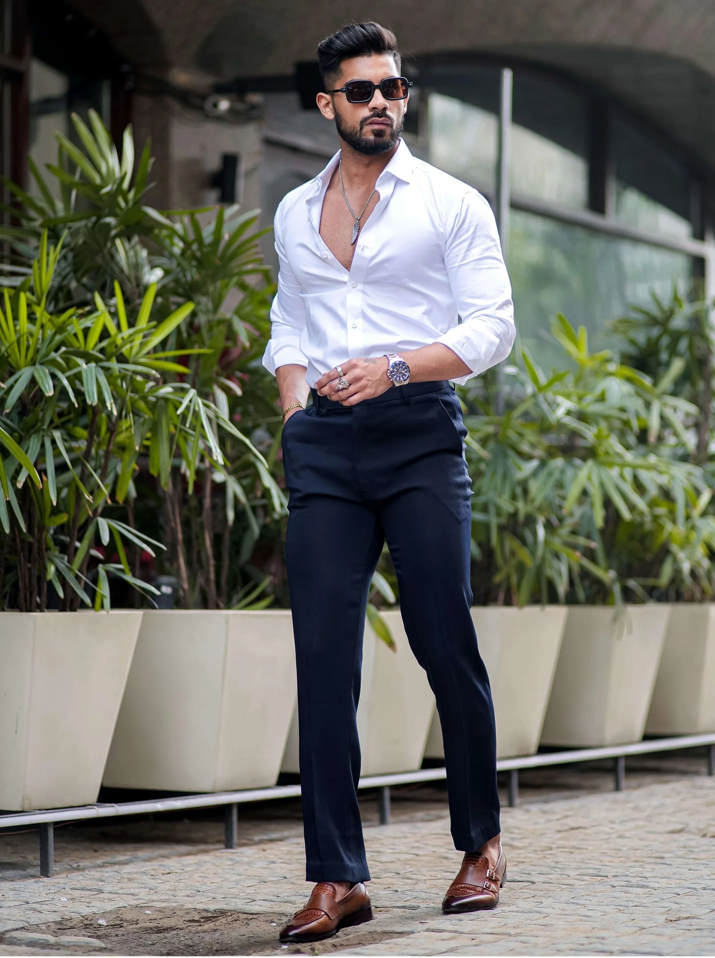 IMPORTED WHITE LYCRA SHIRT