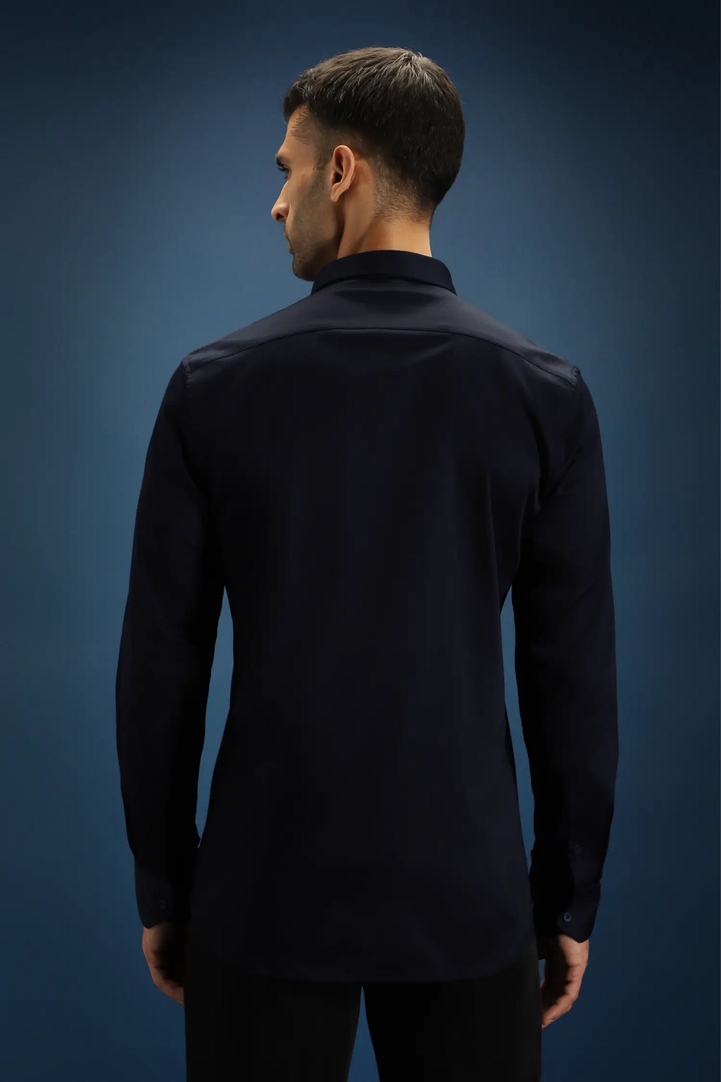 Narasimha embroidered Designer Shirt - Navy
