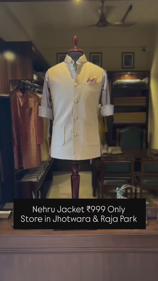 Cream Nehru Jacket