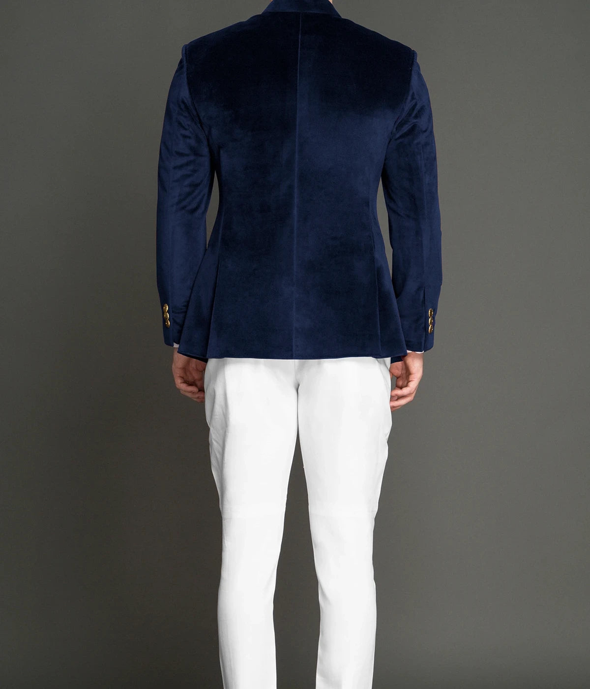 Dark blue Bandhgala Velvet jodhpuri