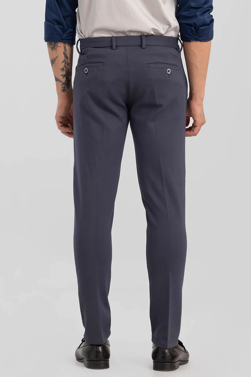 DARK GREY 4 WAY LYCRA WAIST ADJUSTABLE TROUSER