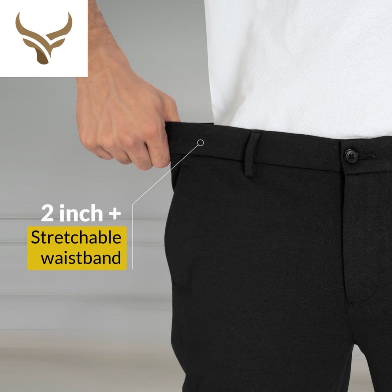 BLACK 4 WAY LYCRA TROUSER
