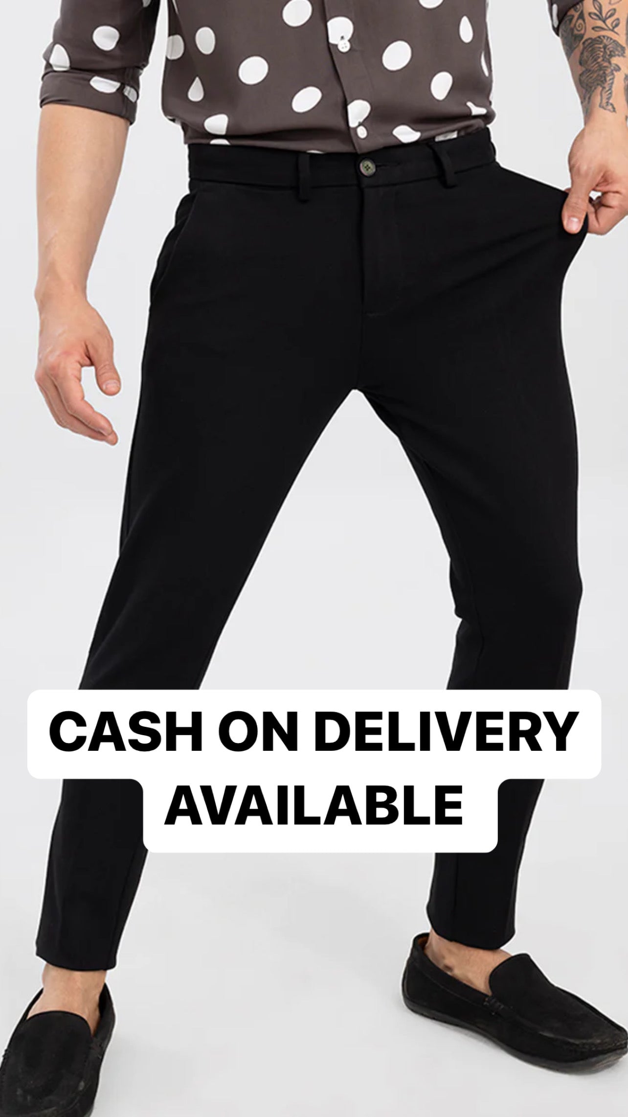 BLACK 4 WAY LYCRA TROUSER