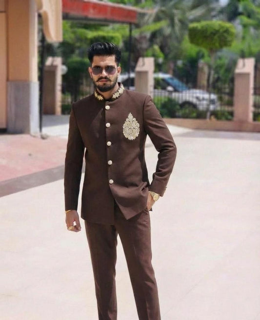 Bandhgala Suit With Handwork