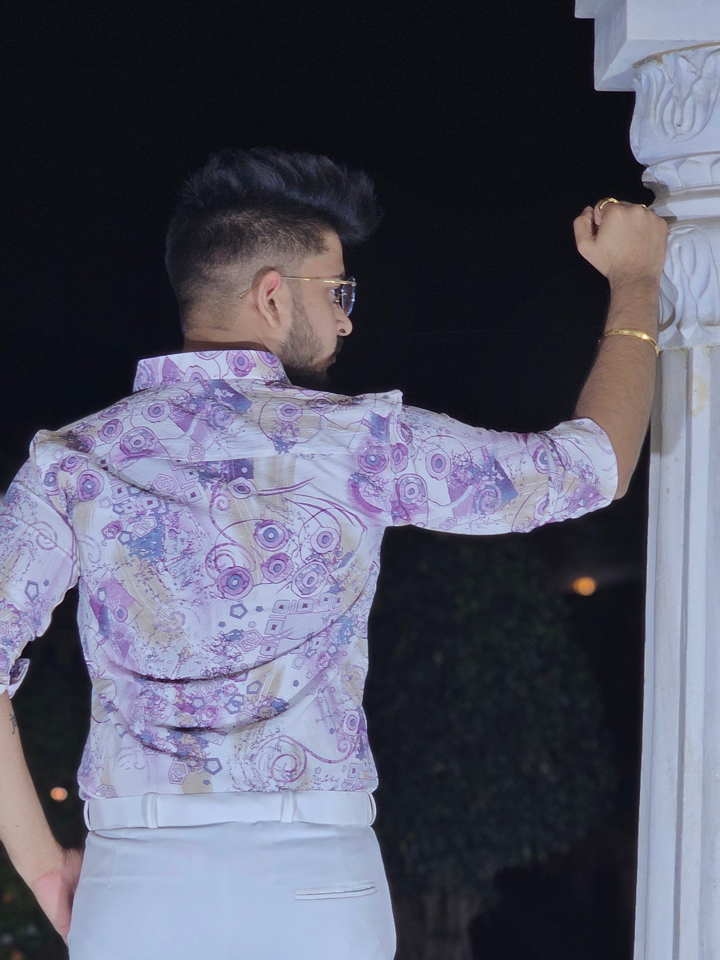 Imported Fabric lavender texture Shirt