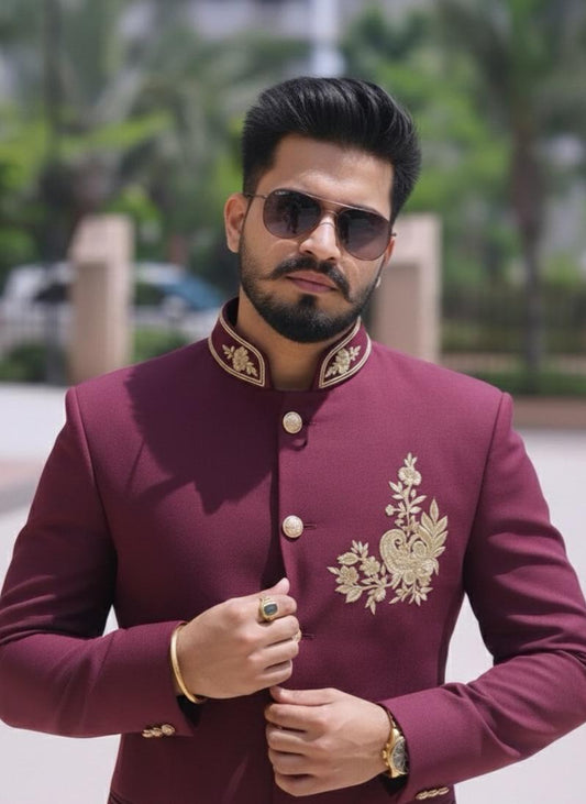 Bandhgala Suit With Handwork