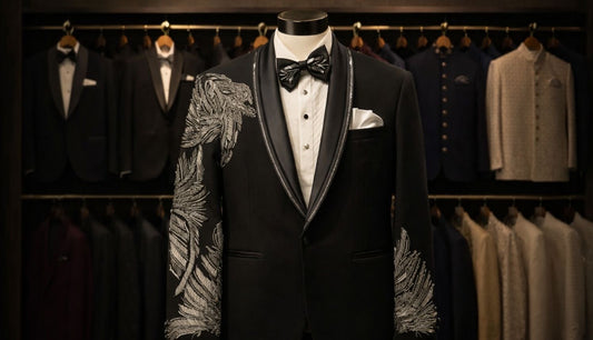 Black suit With Handwork lion