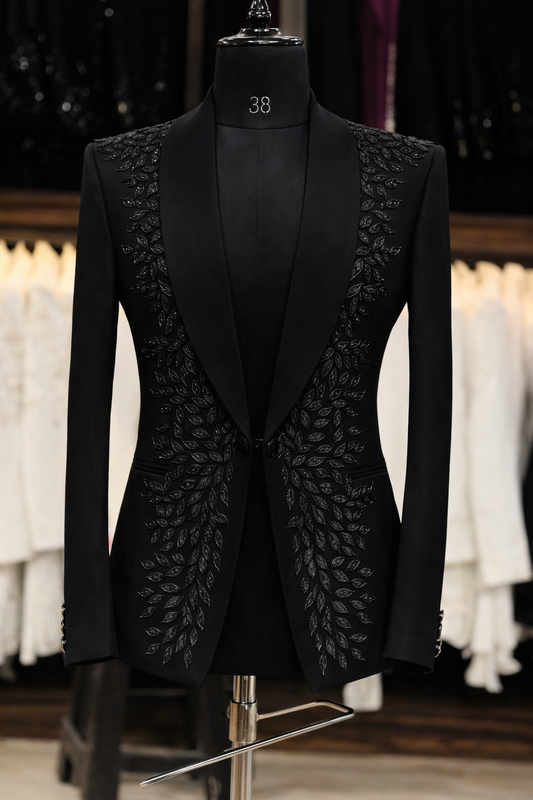 Hand Embroidered – Black