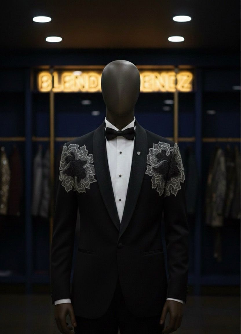 Black Suit With Handwork